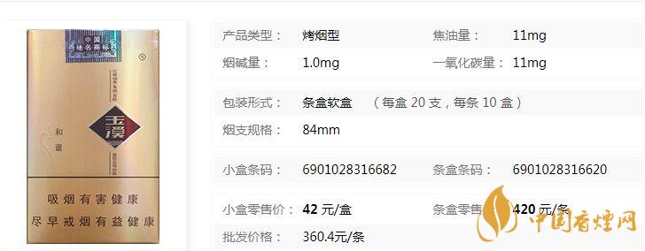 玉溪軟和諧軟包多少錢？玉溪軟和諧香煙價格及參數(shù)
